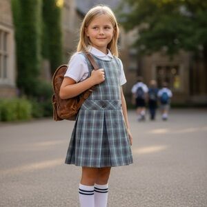 Donald's Stylish Blue Plaid Kids Jumper (A279/280)